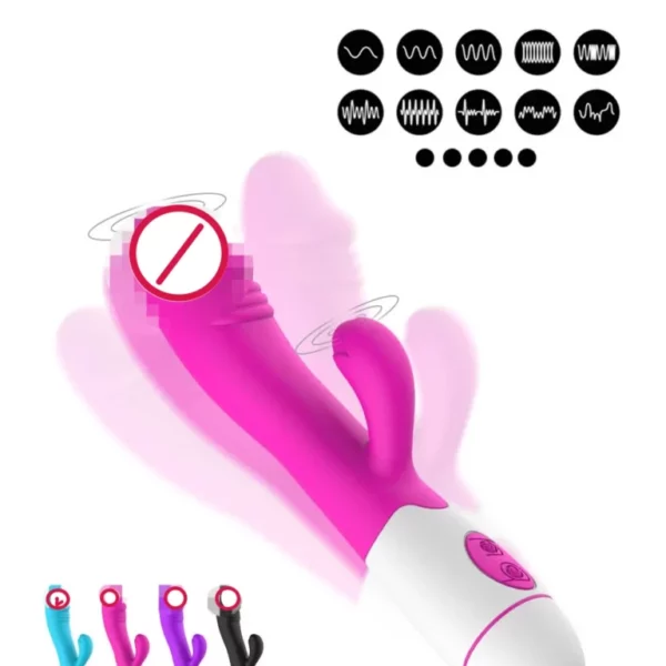 Vibromasseur aste en silicone pour femme